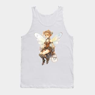 Watercolor Steampunk Fairy Girl #3 Tank Top